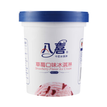 八喜 冰淇淋 草莓口味 550g*1桶