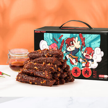 有券的上：三只松鼠 麻辣味 蜀香牛肉 400g全利兔-实时优惠快报