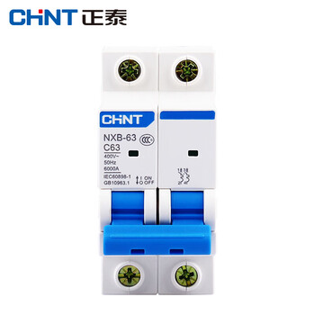 正泰（CHNT）NXB-63-2P-C63 家用空气开关 过载空气开关 DZ47升级款小型断路器 2P 63A