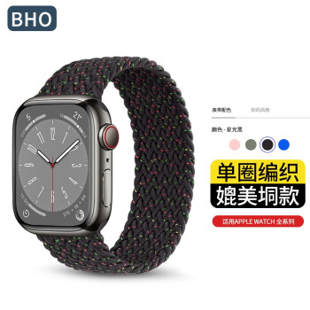 BHOƻֱapple iwatch s9/8Ȧ֯7/se2/6/5Ůʿ ǹڡBlack Unity 38/40/41L롾Χ155-166mm