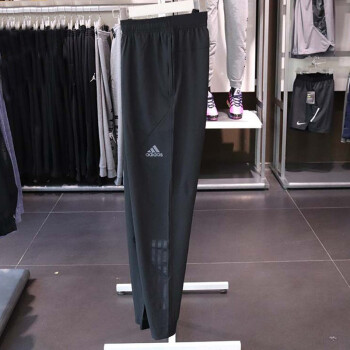 阿迪达斯 （adidas）裤子男 夏季收腿休闲裤梭织透气运动裤跑步训练长裤CG1506 CG1506/梭织/单层薄款 S