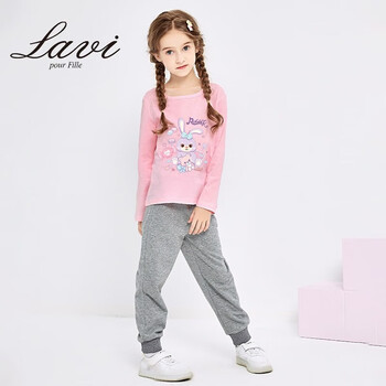 Lavi 马骑顿童装旗下LAVI女童秋款上衣长袖t恤纯棉衣服2023新款童母婴玩具类商品-全利兔-实时优惠快报
