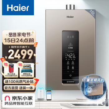 海尔（Haier）燃气热水器16升 天然气水伺服恒温强排式 APP智能家用节能洗澡即热磁化抑垢KL3 16升【多点供水】
