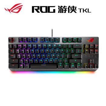 ROG游侠TKL 机械键盘 有线键盘 游戏键盘 84键 cherry樱桃红轴 RGB背光