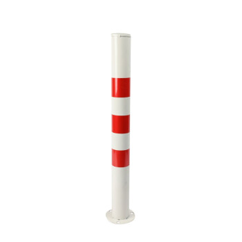 塑料警示柱弹力柱隔离桩护栏交通设施路障锥反光柱防撞柱 68CM高塑料警示柱 红白75厘米不带耳朵