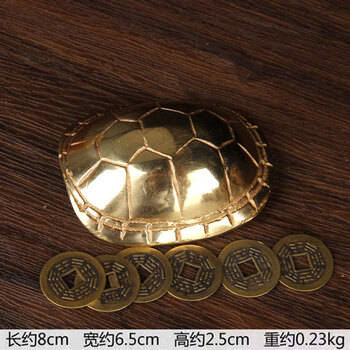 2022新款龟壳摇卦龟壳摇卦纯铜乌龟壳铜用具手工具龟壳工艺品送书件