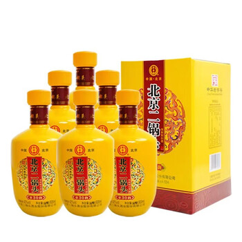 YONGFENG 永丰牌 北京二锅头 清香型白酒 粮食酒 42度 整箱装 京韵30 500ml*6瓶全利兔-实时优惠快报