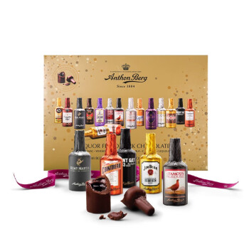 爱顿博格（AnthonBerg）原装进口16种经典酒心巧克力48支装750g/盒送女友新年情人节礼物