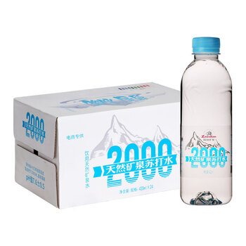 Laoshan 崂山矿泉 饮用天然矿泉苏打水420ml*24瓶中华弱碱矿泉水食品类商品-全利兔-实时优惠快报