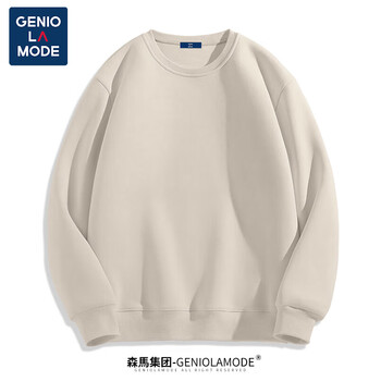 GENIOLAMODE 森马集团卫衣男日系纯色休闲圆领长袖上衣柔软亲肤舒适百搭衣服服饰鞋包类商品-全利兔-实时优惠快报