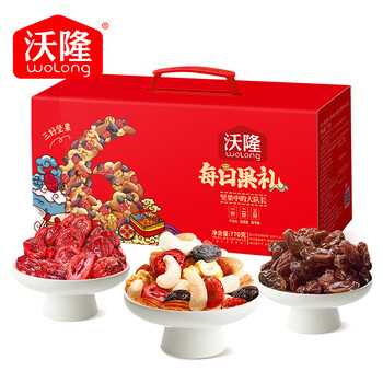 wolong 沃隆 每日坚果 每日果礼 红色礼盒装 770g食品类商品-全利兔-实时优惠快报