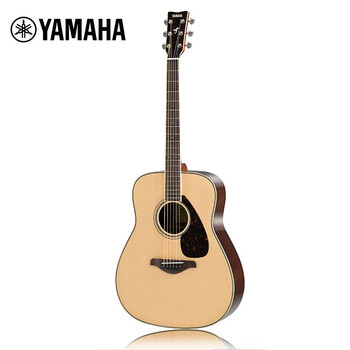 雅马哈(YAMAHA)单板吉他 民谣吉他 面单木吉他41英寸 FG830原木色玫瑰木背侧板