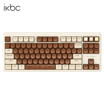 ikbc巧克力键盘机械键盘自营歌帝梵godiva无线键盘蓝牙键盘联名笔记本键盘女生办公pbt可选 无线2.4G+蓝牙双模87键红轴