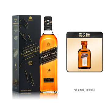 尊尼获加（Johnnie walker）洋酒 黑牌/黑方 调配型威士忌苏格兰原装进口   700ml