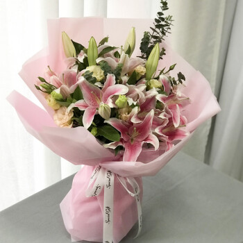 花锦集情人节鲜花速递百合玫瑰花束送女友新年生日礼物老婆北京上海