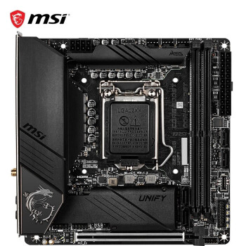 微星(MSI)MEG Z490i UNIFY暗影板电脑主板 雷电3 支持 CPU 10900K/10700K（Intel Z490/LGA 1200）