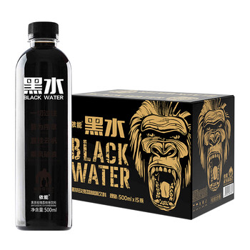 Plus会员:依能黑水 玫瑰荔枝味黑茶饮料 个性饮品 500ml*15瓶 +凑单品全利兔-实时优惠快报