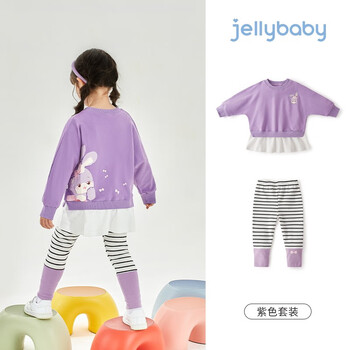 杰里贝比 女童运动套装春秋两件套母婴玩具类商品-全利兔-实时优惠快报