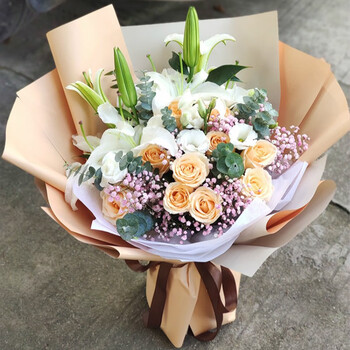 热带之恋鲜花速递百合花花束礼盒送老婆女友妈妈长辈生日礼物全国同城