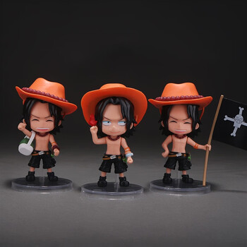 海贼王手办路飞卓洛公仔onepiece全套航海王动漫周边3款q版艾斯公仔