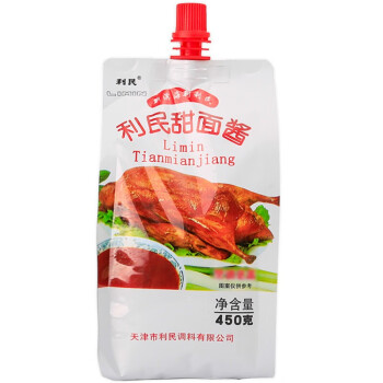 利民 甜面酱450g 老北京烤鸭蘸酱 煎饼果子酱 炸酱面酱