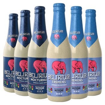 DELIRIUM 粉象 深粉*3/浅粉*3啤酒 精酿 啤酒 330ml*6瓶 比利时进口全利兔-实时优惠快报