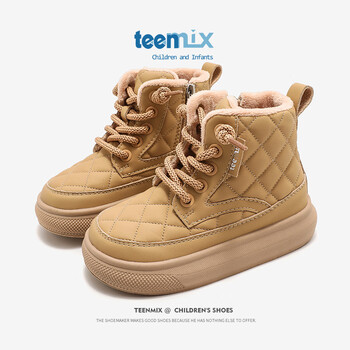 TEENMIX 天美意 女童棉靴宝宝加绒公主马丁靴全利兔-实时优惠快报