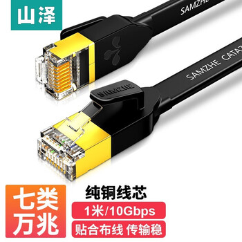 限移动端：SAMZHE 山泽 七类扁平网线1米 CAT-701C数码类商品-全利兔-实时优惠快报