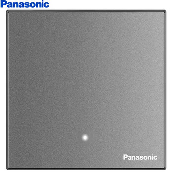 松下（ Panasonic）开关插座面板 一开双控开关面板 单开双控LED开关 悦宸系列86型WMWM512MYH 云碳灰色