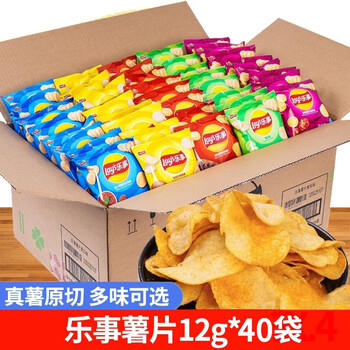 京东百亿补贴：Lay's 乐事薯片小包装 混合味12g*40包食品类商品-全利兔-实时优惠快报