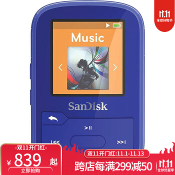SanDisk MP3Clip Sport Plus ˶ FM ɫ 16GB