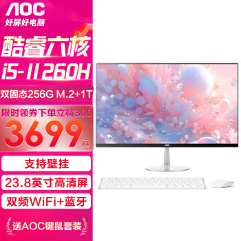 AOC Ʒһ ΢߿ȫѧϰҵ칫Ϸһʽȫ ˫̬i5 32G 256G+1TB