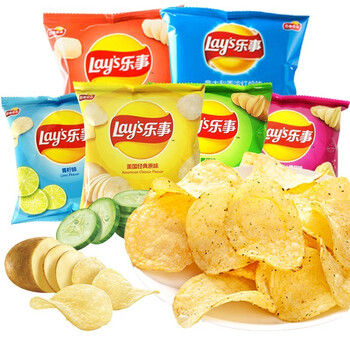 乐事薯片12g袋装儿童零食小吃 膨化食品 随机混合味5包
