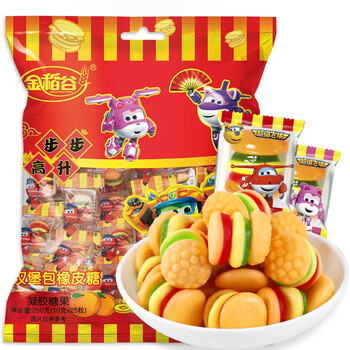 关注店铺联系客服糖乐食品专营店金稻谷汉堡包软糖橡皮糖年货糖果