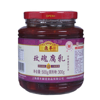 鼎丰玫瑰腐乳500g豆腐乳霉豆乳红方腐乳早餐下饭菜上海特产鼎丰玫瑰