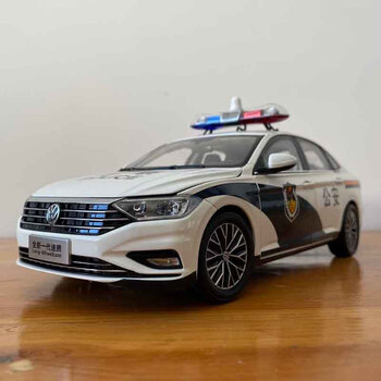 大众原厂警车模型1:182019款新款大众速腾警车合金仿真汽车模型收藏