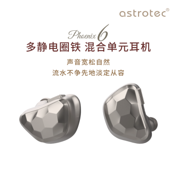 阿思翠（Astrotec） Phonenix-6入耳hifi发烧有线混合单元耳机高保真多静电圈 铁色 标配版