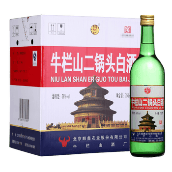 牛栏山北京二锅头绿瓶出口美清香型白酒56度750mL 6瓶整箱出口美-微醺网 