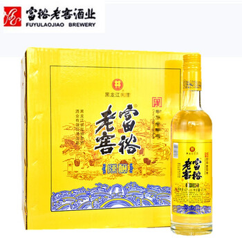 【厂家直供】6瓶富裕老窖陈酿白酒42度450ml光瓶白酒桂花白酒东北粮食