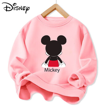 Disney 迪士尼 男女童卫衣2023秋季新款洋气薄款印花圆领卫衣 有大码 可亲子母婴玩具类商品-全利兔-实时优惠快报