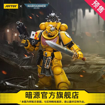 JOYTOY 暗源 战锤40K 帝国之拳 装备动力剑的副官 1:18 可动人偶-全利兔