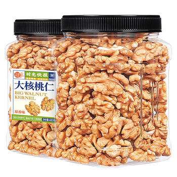 每果时光 原味大核桃仁400g 新疆纸皮核桃孕妇休闲零食每日坚果炒货干果食品类商品-全利兔-实时优惠快报