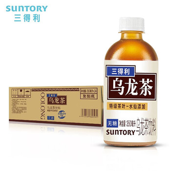 SUNTORY 三得利 无糖乌龙茶 350ml*24瓶 整箱全利兔-实时优惠快报