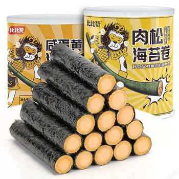 学生会员：比比赞（BIBIZAN）海苔肉松卷罐装 100g/罐全利兔-实时优惠快报