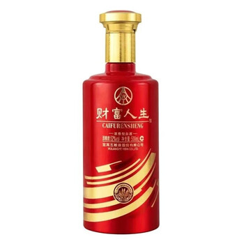 五粮液财富人生醇酿口感浓香风格白酒 52度 500ml* 1瓶装婚宴喜酒