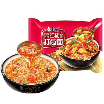 康师傅方便面经典西红柿鸡蛋打卤面104g24袋整箱装泡面加班夜宵节日