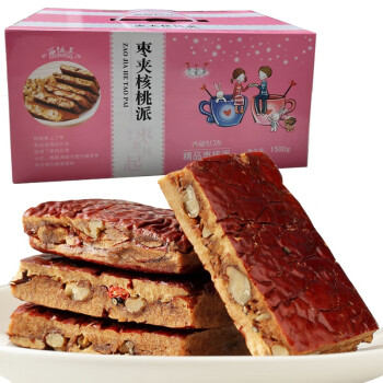 香疆恬语精品枣仁派礼盒1500g新疆红枣夹核桃仁特产果干蜜饯夹心枣