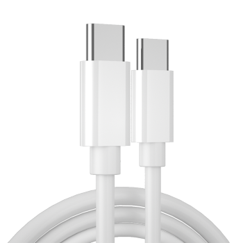 摩力小象 数据线快充适用于华为苹果type-c手机充电线 (PVC)Type-C To Type-C白色 1m
