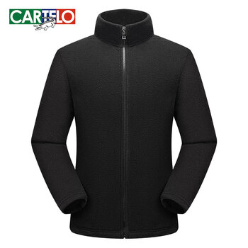卡帝乐鳄鱼（CARTELO）夹克男秋冬季抓绒衣拉链开衫服饰鞋包类商品-全利兔-实时优惠快报