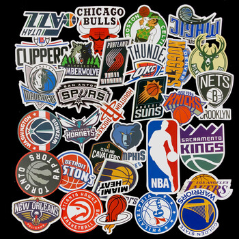 nba球队队标logo贴纸湖人徽标志手机电脑笔记本装饰小贴画